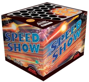 Speed Show, 36 Schuss, NEM: 412g, Kaliber: 26mm, Brenndauer ca. 40 Sekunden